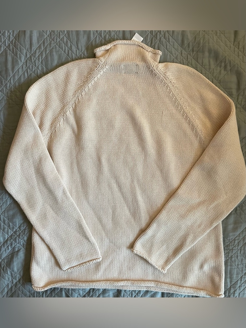 J. CREW 1988 RollneckT™ sweater in cotton in Mountain White Size M $98 BW186 - Picture 10 of 10
